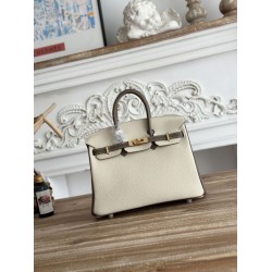 Mirror Quality Replica Hermès Birkin Bag 25cm/30cm Two-Tone Togo Leather White/Brown Clone