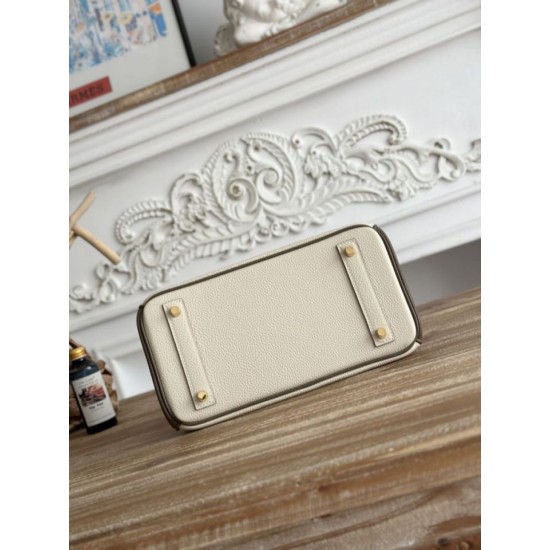 Mirror Quality Replica Hermès Birkin Bag 25cm/30cm Two-Tone Togo Leather White/Brown Clone