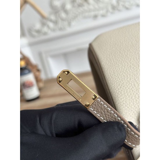 Mirror Quality Replica Hermès Birkin Bag 25cm/30cm Two-Tone Togo Leather White/Brown Clone