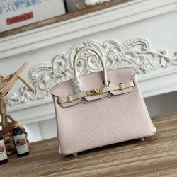 Mirror Quality Replica Hermès Birkin Bag 25cm/30cm Two-Tone Togo Leather Pink/White Clone