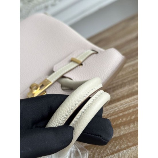 Mirror Quality Replica Hermès Birkin Bag 25cm/30cm Two-Tone Togo Leather Pink/White Clone