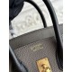 Mirror Quality Replica Hermès Birkin Bag 25cm/30cm Two-Tone Togo Leather Etoupe/Black Clone