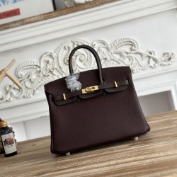 Mirror Quality Replica Hermès Birkin Bag 25cm/30cm Two-Tone Togo Leather Burgundy Clone