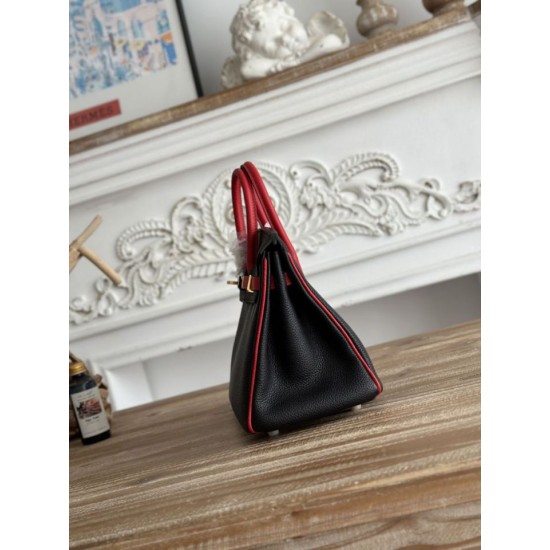 Mirror Quality Replica Hermès Birkin Bag 25cm/30cm Two-Tone Togo Leather Black/Red Clone