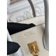 Mirror Quality Replica Hermès Birkin Bag 25cm/30cm Two-Tone Togo Leather White/Blue Clone