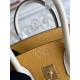 Mirror Quality Replica Hermès Birkin Bag 25cm/30cm Two-Tone Togo Leather Yellow/White Clone