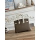 Mirror Quality Replica Hermès Birkin Bag 25cm/30cm Two-Tone Togo Leather Etoupe/White Clone