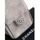 Mirror Quality Replica Chanel 25 Mini Hobo Bag in Suede Calfskin Gray Clone