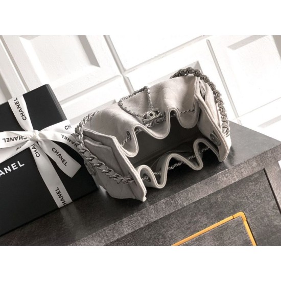Mirror Quality Replica Chanel 25 Mini Hobo Bag in Suede Calfskin Gray Clone