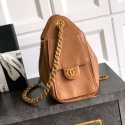Mirror Quality Replica Chanel 25 Small Bucket/Shoulder Bag in Quilted Caviar Leather Brown Clone