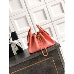 Mirror Quality Replica Chanel 25 Mini Hobo Bag in Pink Suede Calfskin Clone