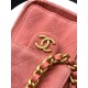 Mirror Quality Replica Chanel 25 Mini Hobo Bag in Pink Suede Calfskin Clone