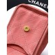 Mirror Quality Replica Chanel 25 Mini Hobo Bag in Pink Suede Calfskin Clone