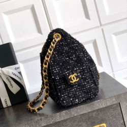 Mirror Quality Replica Chanel 25 Small Hobo Bag in Multicolored Tweed AS5631 Black Clone