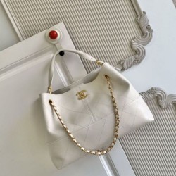 Mirror Quality Replica Chanel Coco Small Shoulder/Shopping Bag AS5634 White Clone