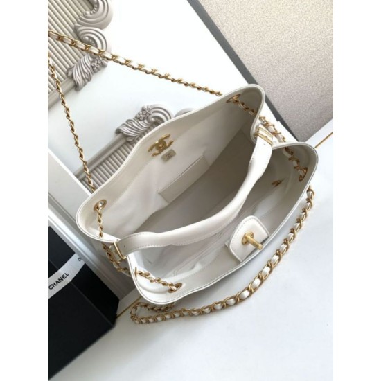 Mirror Quality Replica Chanel Coco Small Shoulder/Shopping Bag AS5634 White Clone