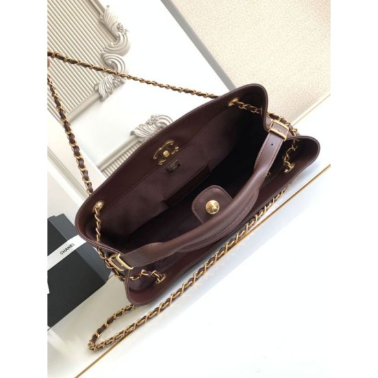 Mirror Quality Replica Chanel Coco Small Shoulder/Shopping Bag AS5634 Burgundy Clone