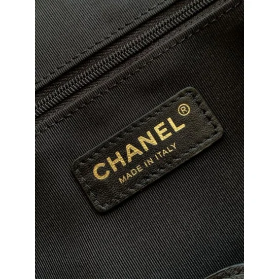 Mirror Quality Replica Chanel 25A Small Hobo Style Shopping Bag AS5634 Suede/Lambskin Brown/Black Clone