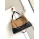 Mirror Quality Replica Chanel 25A Small Hobo Style Shopping Bag AS5634 Suede/Lambskin Brown/Black Clone