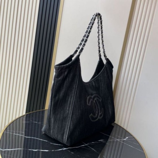 Mirror Quality Replica Chanel Vintage Denim XL Coco Cabas Tote Bag AS2138 Clone