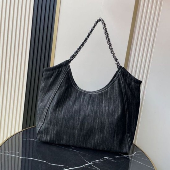 Mirror Quality Replica Chanel Vintage Denim XL Coco Cabas Tote Bag AS2138 Clone