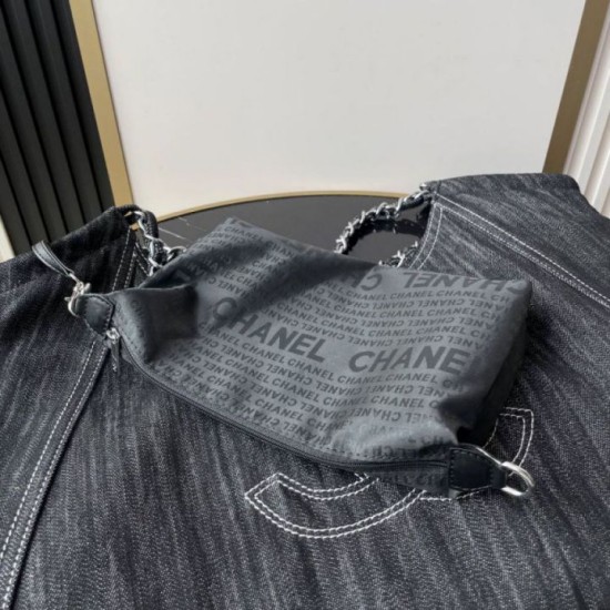 Mirror Quality Replica Chanel Vintage Denim XL Coco Cabas Tote Bag AS2138 Clone