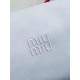 Mirror Quality Replica Miu Miu Gabardine Shoulder Bag 5NE841 Blue Clone
