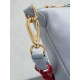 Mirror Quality Replica Miu Miu Gabardine Shoulder Bag 5NE841 Blue Clone