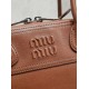 Luxury Replica Miu Miu Vivant Nappa Tote Bag 5BB199 Brown Knockoff Mirror Quality Replica Miu Miu Vivant Nappa Tote Bag 5BB199 Brown Clone
