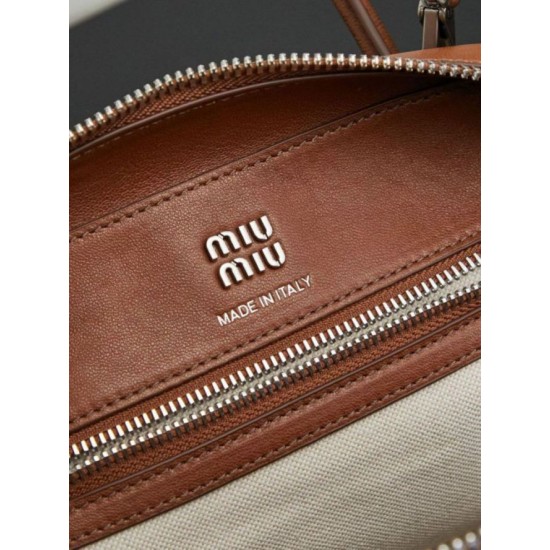Luxury Replica Miu Miu Vivant Nappa Tote Bag 5BB199 Brown Knockoff Mirror Quality Replica Miu Miu Vivant Nappa Tote Bag 5BB199 Brown Clone