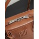 Luxury Replica Miu Miu Vivant Nappa Tote Bag 5BB199 Brown Knockoff Mirror Quality Replica Miu Miu Vivant Nappa Tote Bag 5BB199 Brown Clone