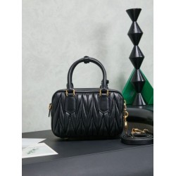 Luxury Replica Miu Miu Arcadie Nappa Tote Bag Quilted 5BB123 Black Knockoff Mirror Quality Replica Miu Miu Arcadie Nappa Tote Bag Quilted 5BB123 Black Clone