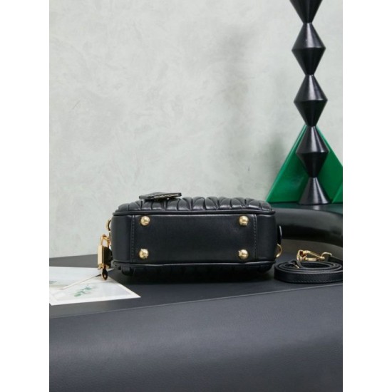 Mirror Quality Replica Miu Miu Arcadie Nappa Tote Bag Quilted 5BB123 Black Clone