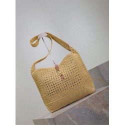 Mirror Quality Replica YSL Saint Laurent Le 5 à 7 Hobo Bag in Natural Raffia Clone