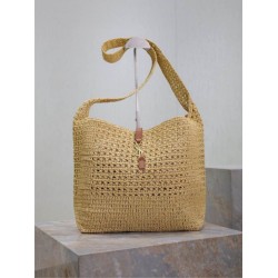 Mirror Quality Replica YSL Saint Laurent Le 5 à 7 Hobo Bag in Natural Raffia Clone