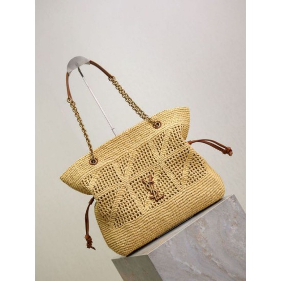 Mirror Quality Replica Jamie YSL Saint Laurent Raffia Tote Bags Clone