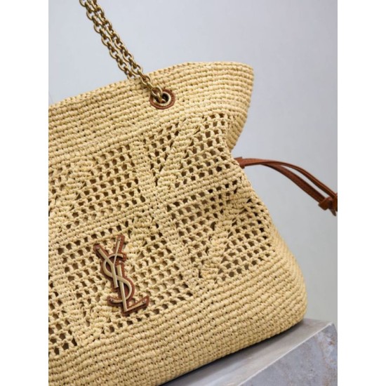Mirror Quality Replica Jamie YSL Saint Laurent Raffia Tote Bags Clone