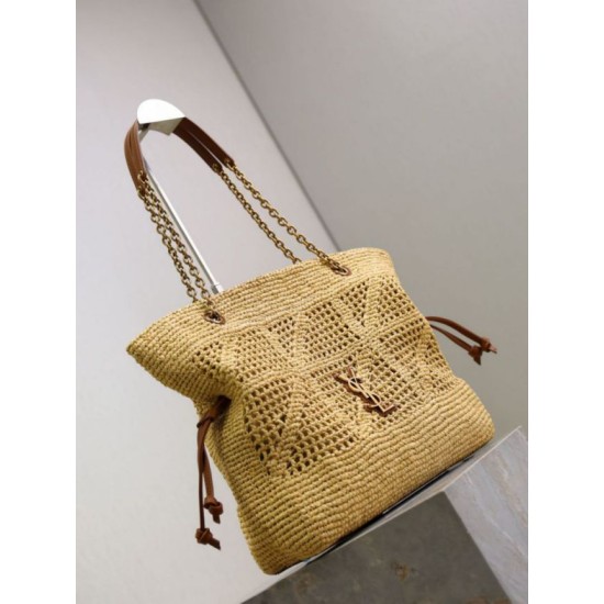 Mirror Quality Replica Jamie YSL Saint Laurent Raffia Tote Bags Clone