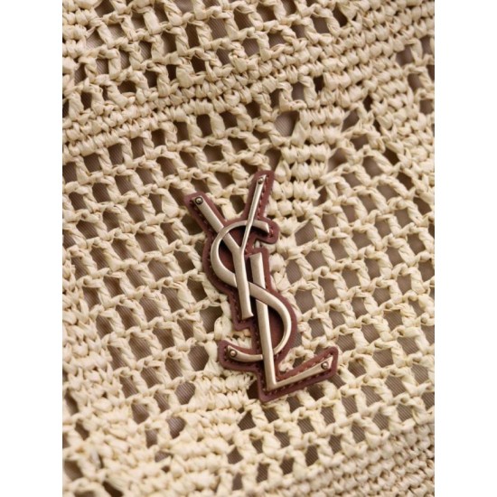 Mirror Quality Replica Jamie YSL Saint Laurent Raffia Tote Bags Natural Clone