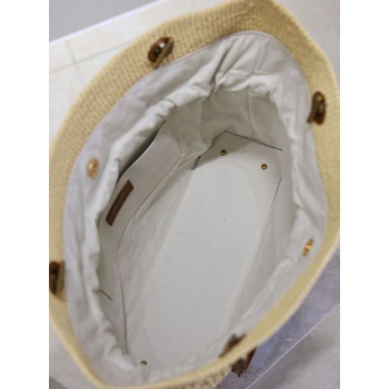 Mirror Quality Replica Jamie YSL Saint Laurent Raffia Tote Bags Natural Clone