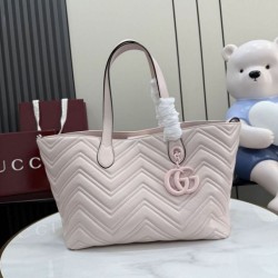 Mirror Quality Replica Gucci GG Marmont Medium Tote Bag 855279 Pink Clone