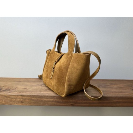 Mirror Quality Replica YSL Saint Laurent Le 5 à 7 Baby Bea Suede Tote Bag Clone