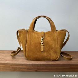 Mirror Quality Replica YSL Saint Laurent Le 5 à 7 Baby Bea Suede Tote Bag Clone