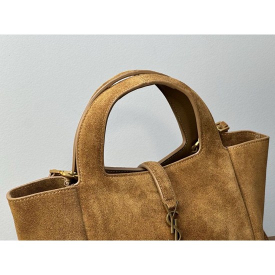 Mirror Quality Replica YSL Saint Laurent Le 5 à 7 Baby Bea Suede Tote Bag Clone