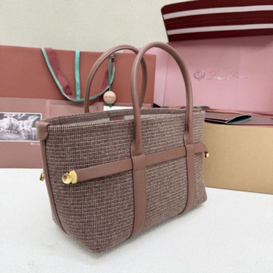Mirror Quality Replica Loro Piana Ghiera Shopper Bag in Brown Clone