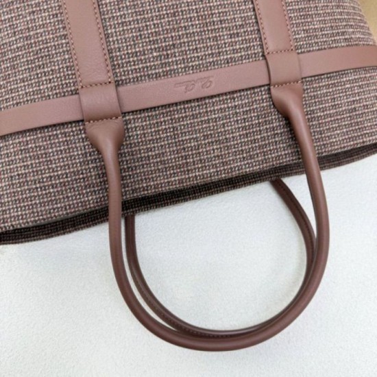 Mirror Quality Replica Loro Piana Ghiera Shopper Bag in Brown Clone