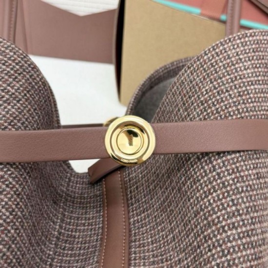 Mirror Quality Replica Loro Piana Ghiera Shopper Bag in Brown Clone