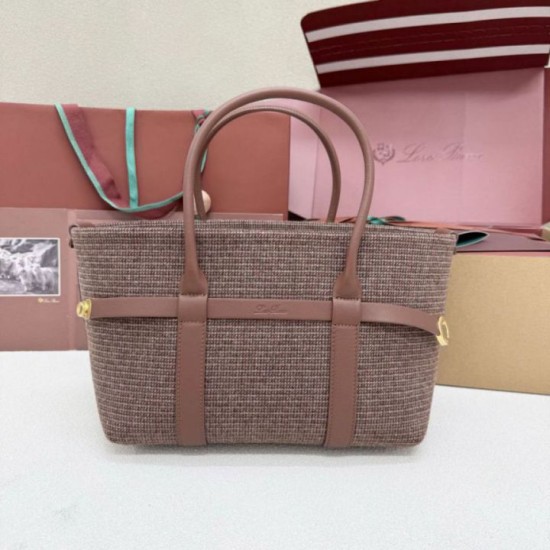 Mirror Quality Replica Loro Piana Ghiera Shopper Bag in Brown Clone