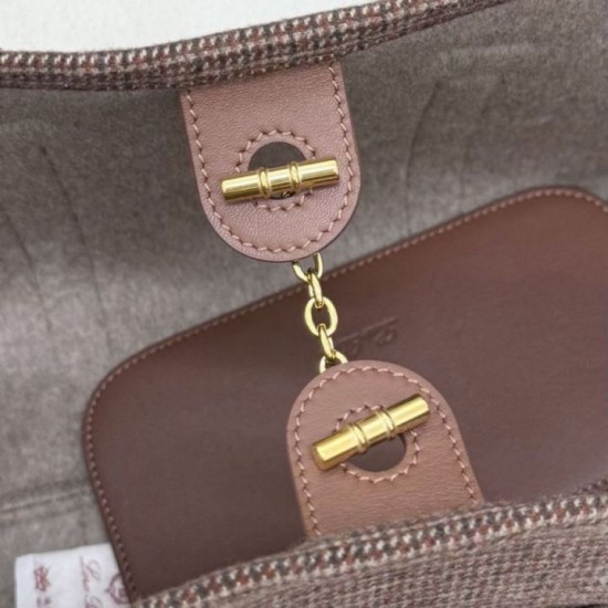 Mirror Quality Replica Loro Piana Ghiera Shopper Bag in Brown Clone