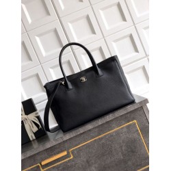 Mirror Quality Replica Chanel Executive Cerf Tote Bag in Black Clone